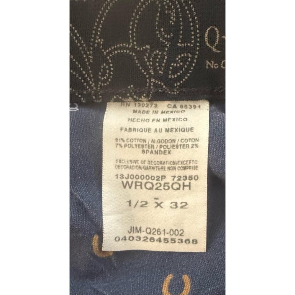 Wrangler Q-Baby Bootcut Jeans Womens 1/2 X 32 Blue Dark Wash Stretch Denim - Picture 5 of 10